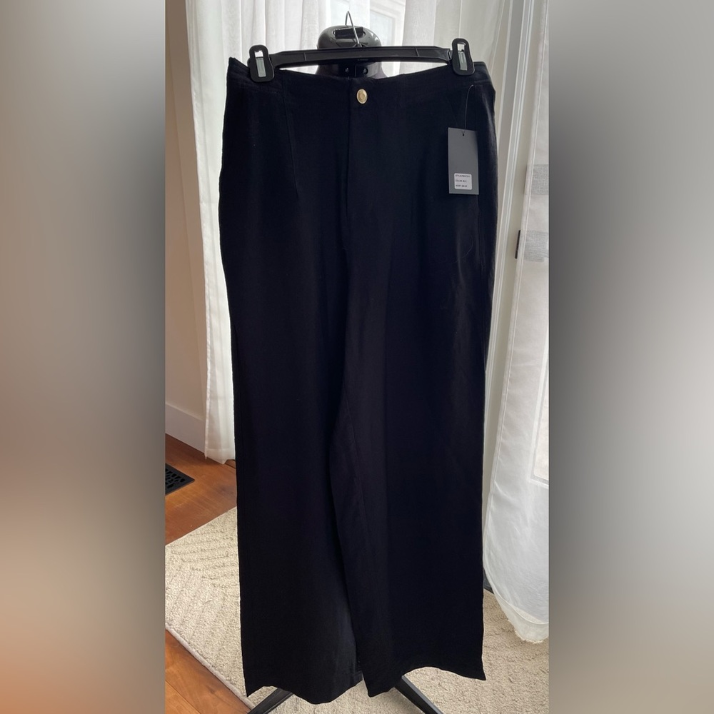 NWT DKNY linen-like wide leg pants